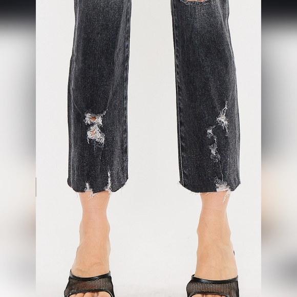 SOLD Kancan charcoal ankle length straight leg mid rise, Size 31/15 - Picture 7 of 16